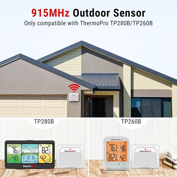 White_Tx-7B_Additional_Outdoor_Sensor_Transmitter,_Only_For_Tp260B/Tp280B_Indoor_Outdoor_Thermometer_Temperature_And_Humidity_Monitor