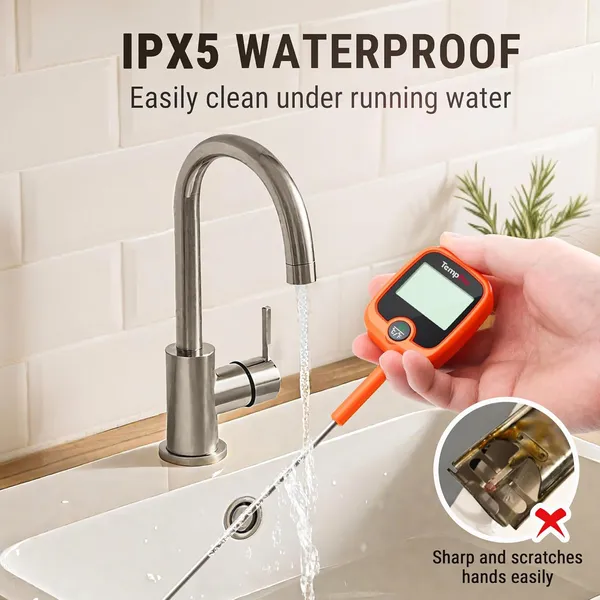Orange_Plastic,_Stainless_Steel_Tp509_Candy_&_Meat_Analog_Thermometer_With_Lcd,_Pot_Clip_For_Deep_Frying,_Syrup_&_Sugar_Making