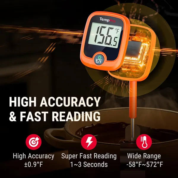Orange_Plastic,_Stainless_Steel_Tp509_Candy_&_Meat_Analog_Thermometer_With_Lcd,_Pot_Clip_For_Deep_Frying,_Syrup_&_Sugar_Making