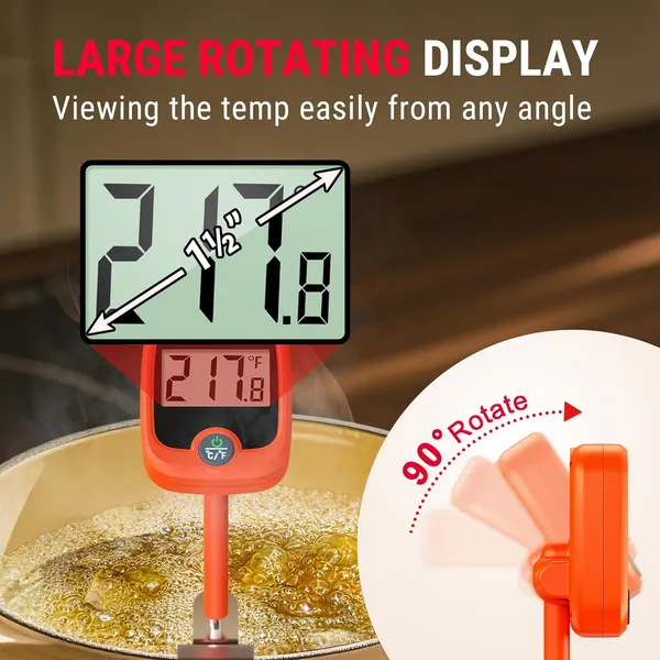 Orange_Plastic,_Stainless_Steel_Tp509_Candy_&_Meat_Analog_Thermometer_With_Lcd,_Pot_Clip_For_Deep_Frying,_Syrup_&_Sugar_Making