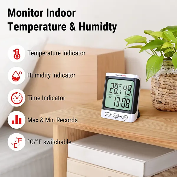 TP152_Digital_Temperature_and_Humidity_Monitor_Digital_Hygrometer_with_Temperature,_Humidity_and_Clock_LCD_Display