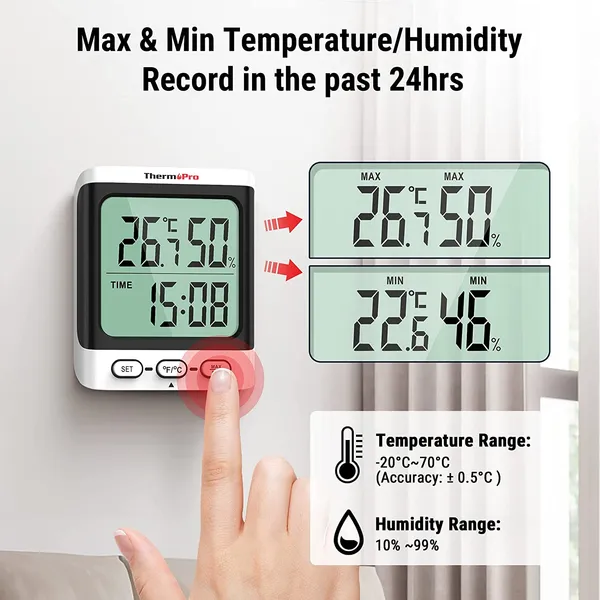 TP152_Digital_Temperature_and_Humidity_Monitor_Digital_Hygrometer_with_Temperature,_Humidity_and_Clock_LCD_Display