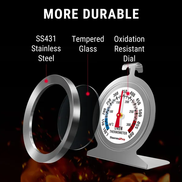 ThermoPro_AT200_Oven_Thermometer_for_Gas_Smoker_Temperature_Gauge_with_Stainless_Steel_Instant_Read_Cooking_Thermometer