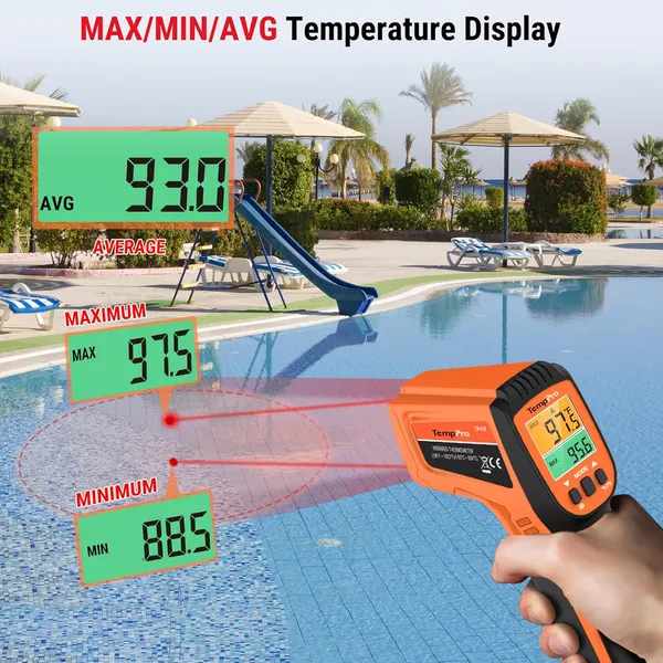ThermoPro_TP450_Dual_Laser_Temperature_Gun_for_Cooking,_Digital_Infrared_Thermometer_for_Pizza_Oven_Grill,_Laser_Thermometer_Gun_with_Adjustable_Emissivity_Temp_Gun_-50_to_550_Deg_C_(Not_for_Human)