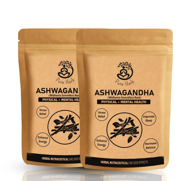 Pure_Herb_Ashwagandha_Powder_–_Withania_Somnifera_Root_–_Natural_Stress_Relief,_Energy_&_Vitality_Support_–_Ayurvedic_Herbal_Supplement_Pack_of_2_-_Each_150_grams