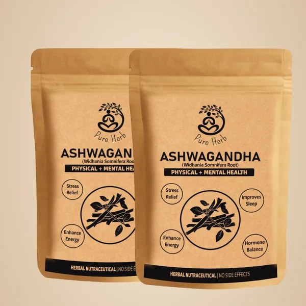 Pure_Herb_Ashwagandha_Powder_–_Withania_Somnifera_Root_–_Natural_Stress_Relief,_Energy_&_Vitality_Support_–_Ayurvedic_Herbal_Supplement_Pack_of_2_-_Each_150_grams