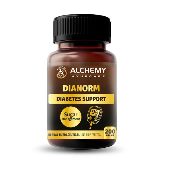 DIANORM_Herbal_Powder_by_Alchemy_Ayurcare_–_Natural_Blood_Sugar_Support_Supplement_–_Ayurvedic_Formula_for_Diabetes_Care_-Sugar_Balance_&_Metabolism_Support-200gm