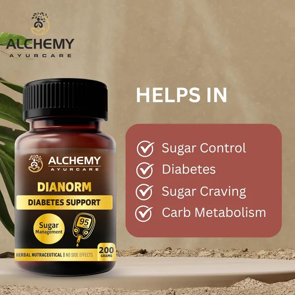DIANORM_Herbal_Powder_by_Alchemy_Ayurcare_–_Natural_Blood_Sugar_Support_Supplement_–_Ayurvedic_Formula_for_Diabetes_Care_-Sugar_Balance_&_Metabolism_Support-200gm