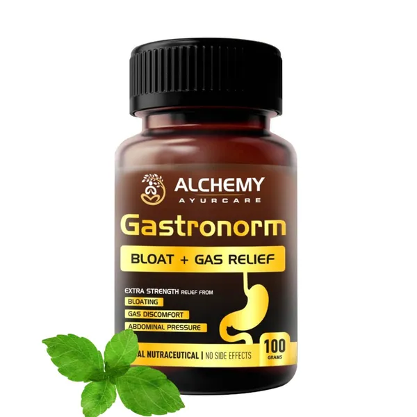GASTRONORM_BY_ALCHEMY_AYURCARE_|_Gas_and_Bloating_Relief_Powder_Supplement,_Digestive_Support_I_Best_Solution_for_Indigestion_and_Gas_Problems_(Pack_of_250grams_granules)