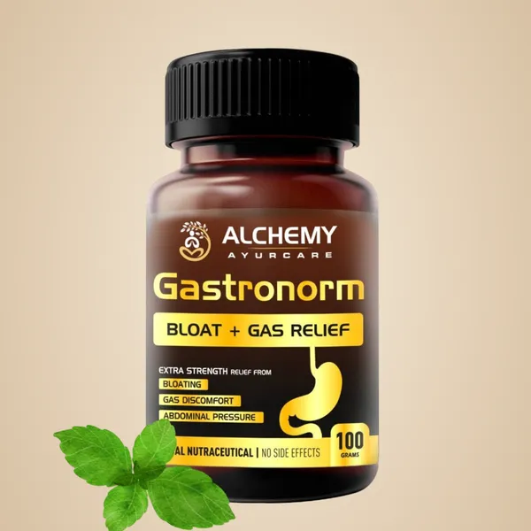GASTRONORM_BY_ALCHEMY_AYURCARE_|_Gas_and_Bloating_Relief_Powder_Supplement,_Digestive_Support_I_Best_Solution_for_Indigestion_and_Gas_Problems_(Pack_of_250grams_granules)