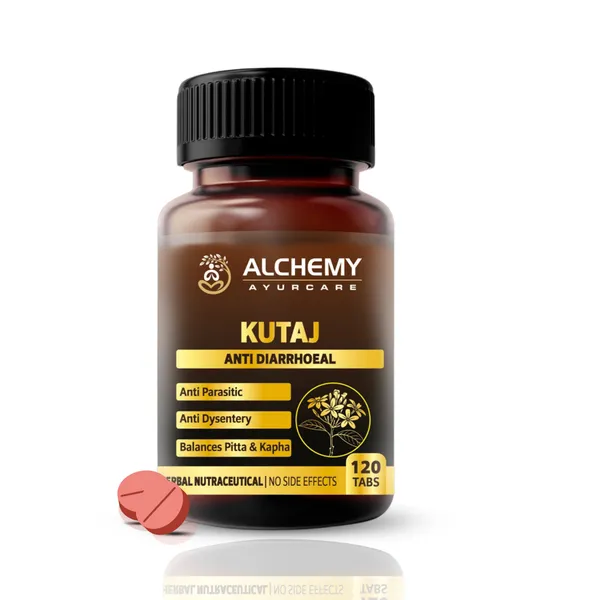 Kutaj_Extract_Tablets_700mg_Per_Serving_by_Alchemy_Ayurcare–_Ayurvedic_Herbal_Support_for_Diarrhea_&_Gut_Health_–_Holarrhena_Antidysenterica_–_Natural_Digestive_Cleanse_&_IBS_Relief_–_120_Vegan_Tablets