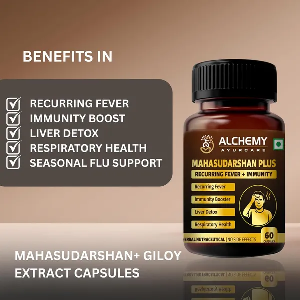 Mahasudarshan_Plus_Capsules_By_Alchemy_Ayurcare_–_Immunity_Booster_&_Detox_Formula_–_Fever_Support,_Liver_Cleanse,_Antioxidant_Herbs_–_100%_Herbal,_High_Potency_–_60_Veg_Capsules