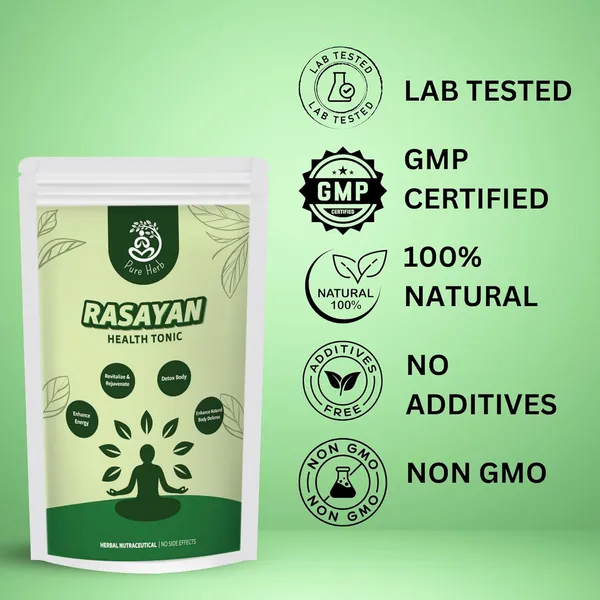 Pure_Herb_Rasayan_Powder_by_Alchemy_Ayurcare_–_Premium_Ayurvedic_Rejuvenator_–_Herbal_Tonic_for_Vitality,_Strength_&_Immunity_–_100%_Natural_&_Vegan_–_100g