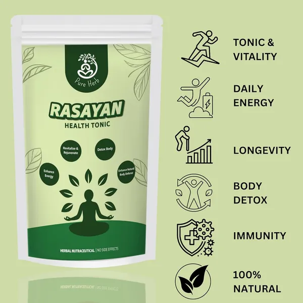 Pure_Herb_Rasayan_Powder_by_Alchemy_Ayurcare_–_Premium_Ayurvedic_Rejuvenator_–_Herbal_Tonic_for_Vitality,_Strength_&_Immunity_–_100%_Natural_&_Vegan_–_100g