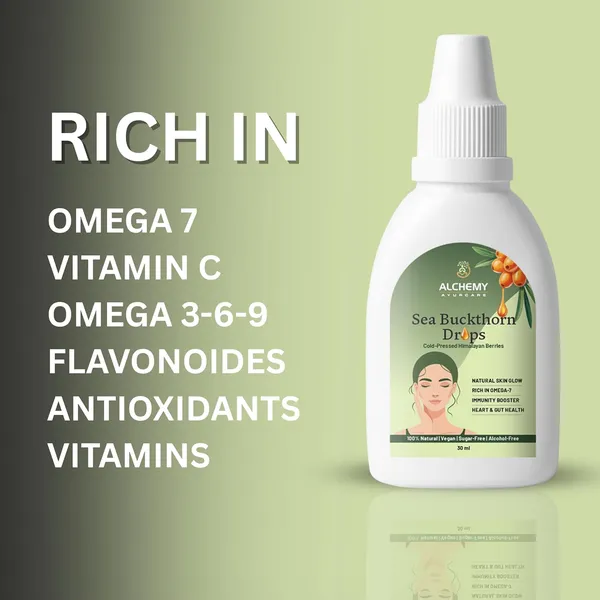 Alchemy_Ayurcare_Sea_Buckthorn_Drops_30ml_–_Cold-Pressed_Omega_7_+_Vitamin_C_|_Natural_Skin_Glow,_Hair_Growth_&_Immunity_Booster_|_Himalayan_Wild_Berries_Extract_–_Vegan_&_Sugar-Free