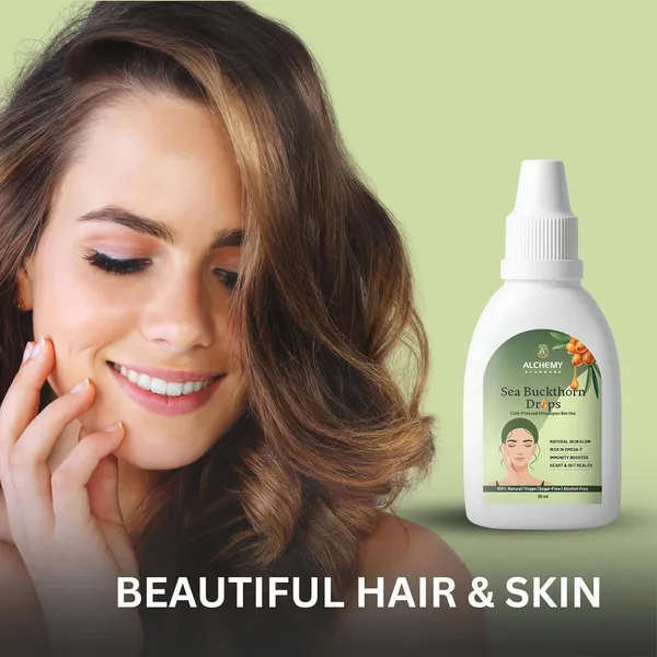 Alchemy_Ayurcare_Sea_Buckthorn_Drops_30ml_–_Cold-Pressed_Omega_7_+_Vitamin_C_|_Natural_Skin_Glow,_Hair_Growth_&_Immunity_Booster_|_Himalayan_Wild_Berries_Extract_–_Vegan_&_Sugar-Free