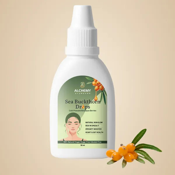 Alchemy_Ayurcare_Sea_Buckthorn_Drops_30ml_–_Cold-Pressed_Omega_7_+_Vitamin_C_|_Natural_Skin_Glow,_Hair_Growth_&_Immunity_Booster_|_Himalayan_Wild_Berries_Extract_–_Vegan_&_Sugar-Free