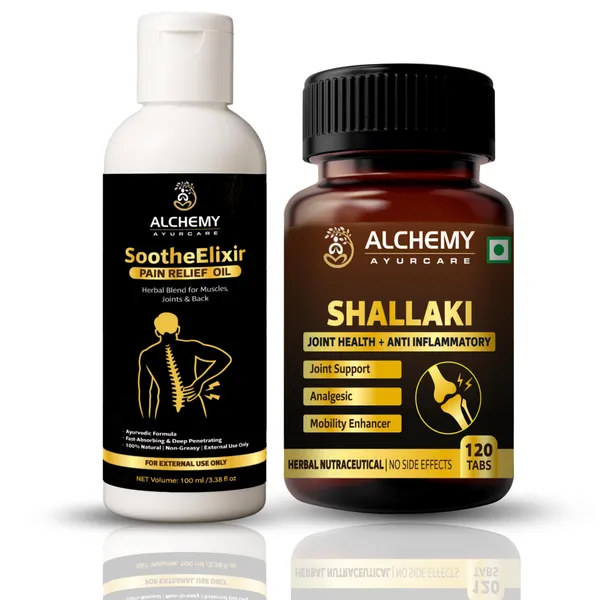 Shallaki_Extract_Tablets_1000mg_per_serving_+_Soothe_Elixir_Pain_Relief_Oil_Combo_by_Alchemy_Ayurcare_|_Natural_Joint_&_Muscle_Support_|_Boswellia_Serrata_for_Arthritis,_Back_Pain_&_Inflammation_Relief