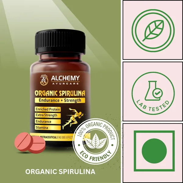 Organic_Spirulina_Tablets_by_Alchemy_Ayurcare_–_100%_Pure,_Non-GMO_Superfood_–_Natural_Energy,_Detox_&_Immune_Support_–_Vegan,_Cold-Pressed_Green_Algae_–_500mg_–_60_Tablets