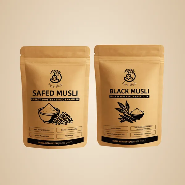 Pure_Herb_Premium_White_Musli_&_Black_Musli_Powder_Combo_Pack_by_Alchemy_Ayurcare_|_100%_Natural_(Chlorophytum_borivilianum_&_Curculigo_Orchioides)_|_Strength,_Stamina_&_Male_Fertility_Testosterone_Booster_|_Ayurvedic_Rejuvenator_&_Wellness_Support_(75g_Each)