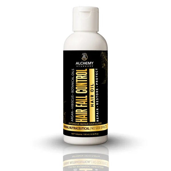 Hair_Fall_Control_Hair_Oil_with_Argan_Oil_&_Hibiscus_–_Natural_Herbal_Oil_for_Damaged_Hair_|_Helps_Reduce_Hair_Breakage_&_Strengthen_Roots_|_No_Artificial_Fragrance_|_Alchemy_Ayurcare_100_ml