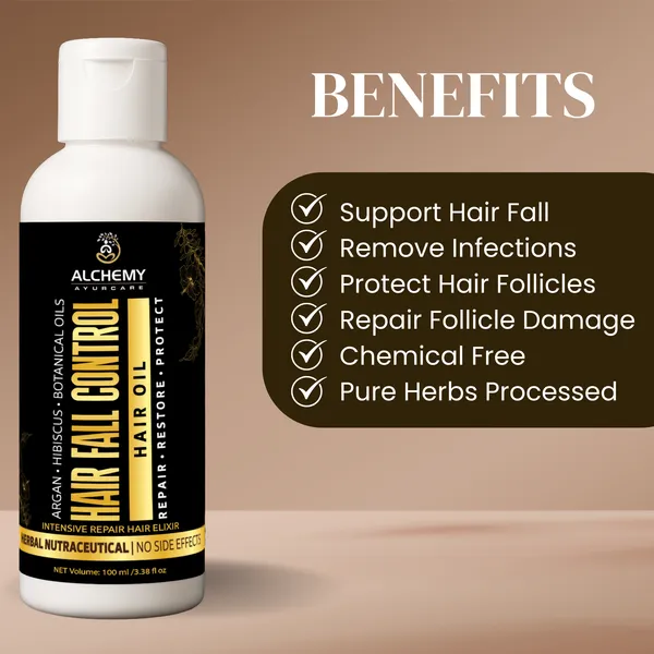 Hair_Fall_Control_Hair_Oil_with_Argan_Oil_&_Hibiscus_–_Natural_Herbal_Oil_for_Damaged_Hair_|_Helps_Reduce_Hair_Breakage_&_Strengthen_Roots_|_No_Artificial_Fragrance_|_Alchemy_Ayurcare_100_ml