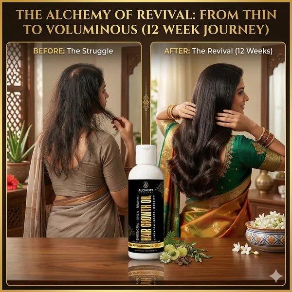 Hair_Growth_Oil_with_Bhringraj,_Amla_&_Brahmi_–_Natural_Ayurvedic_Hair_Oil_for_Men_&_Women_|_Supports_Thicker,_Stronger_Hair_&_Nourishes_Scalp_|_Raw_&_Herbal_|_No_Artificial_Fragrance_|_Alchemy_Ayurcare_100_ml