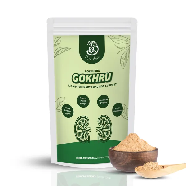 Pure_Herb_Premium_Gokharu_Powder_By_Alchemy_Ayurcare_|_100%_Pure_&_Natural_Tribulus_terrestris_|_Supports_Strength,_Stamina_&_Vitality_|_Herbal_Testosterone_&_Muscle_Support_|_100g