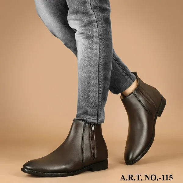 Dark_Brown_Leather_Chelsea_Boots_With_Zipper_For_Men