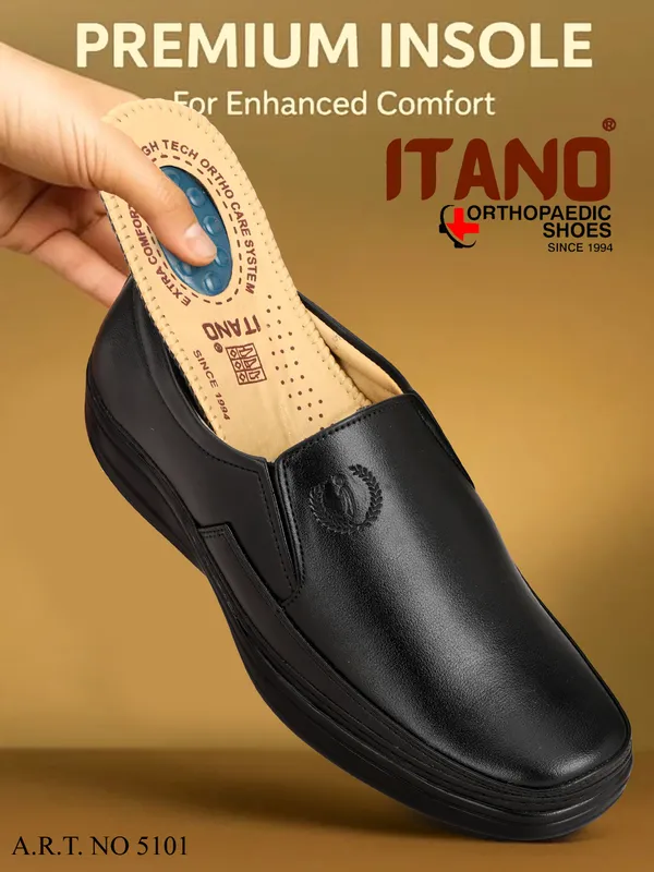 Black_Orthopaedic_Comfort_Slip_On_Formal_Shoes_For_Men