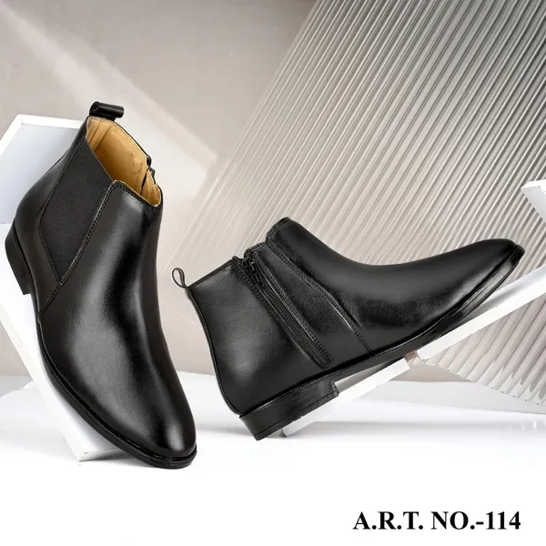 Black_Classic_Chelsea_Boots_Leather_Ankle_Boots_With_Elastic_Side_Panels_For_Men