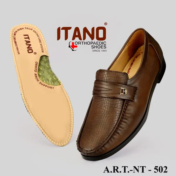 Brown_Orthopaedic_Comfort_Loafers_With_Arch_Support_Model_For_Men