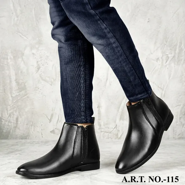 Black_Chelsea_Boots_With_Side_Zipper_Formal_And_Casual_Ankle_Boots_For_Men