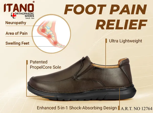 Dark_Brown_Orthopaedic_Slip_On_Casual_Shoes_For_Men