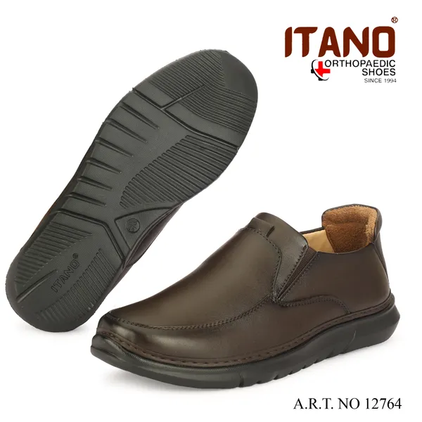Dark_Brown_Orthopaedic_Slip_On_Casual_Shoes_For_Men