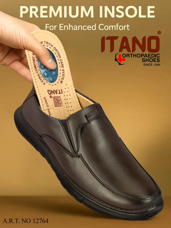 Dark_Brown_Orthopaedic_Slip_On_Casual_Shoes_For_Men