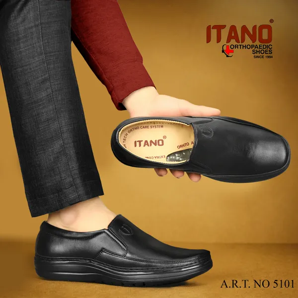 Black_Orthopaedic_Comfort_Slip_On_Formal_Shoes_For_Men