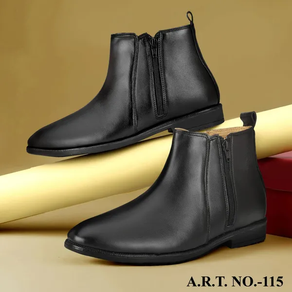Black_Chelsea_Boots_With_Side_Zipper_Formal_And_Casual_Ankle_Boots_For_Men