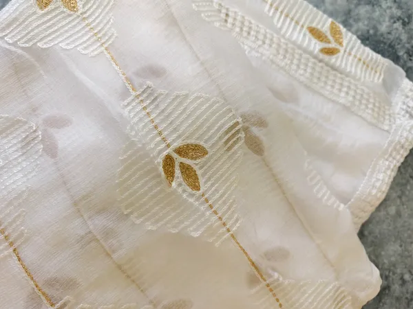 Off_White_Kota_Doria_Dupatta_With_White_Thread_Gold_Zari_Leaf_Embroidery
