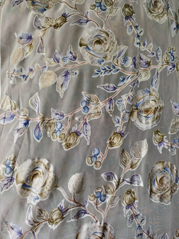 Combo_Mint_Melody__Brasso_Floral_Dupatta_With_Gold_Jacquard_Border_Printed_Peacock_Potli