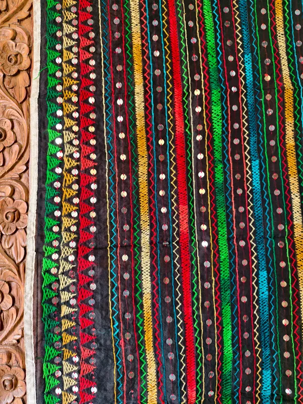 Traditional_Multicolor_Phulkari_Style_Dupatta_With_Mirror_Embellishments
