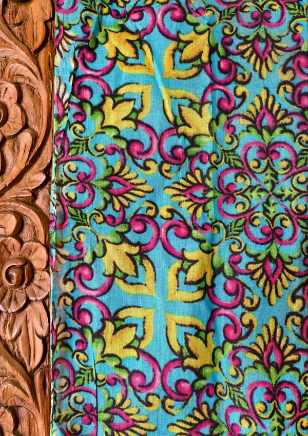 Turquoise_Boho_Pattern_Scarf_With_Handmade_Tassels