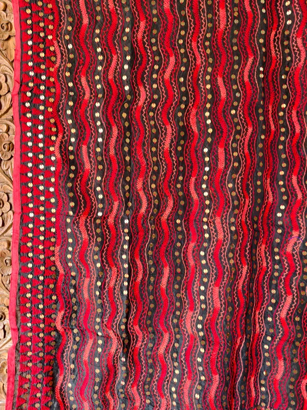 Premium_Red_Black_Dupatta_With_Intricate_Thread_Work_Golden_Sequins
