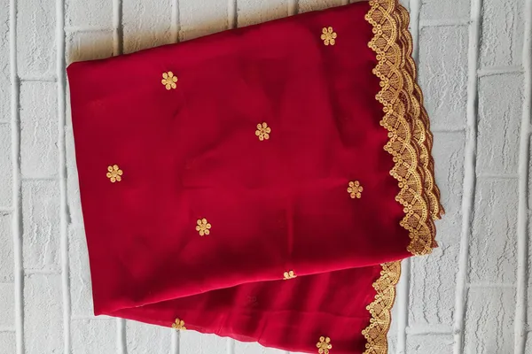 Maroon_Semi_Organza_Dupatta_With_Golden_Sequin_Embroidery_Lace_Border