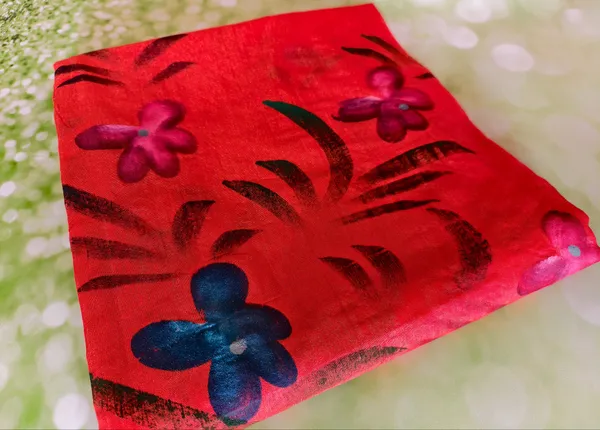 Hand_Painted_Tomato_Red_Pure_Cotton_Dupatta_With_Floral_Art