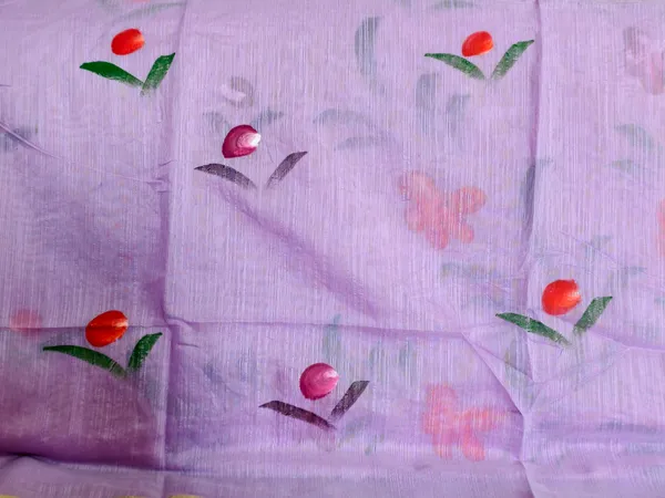 Soft_Lilac_Hand_Painted_Dupatta_With_Floral_Motifs