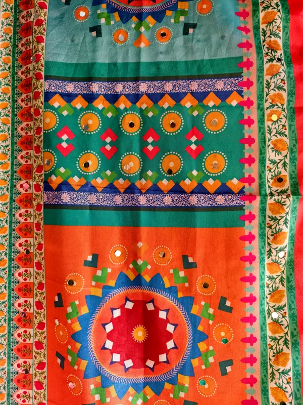 Festive_Mosaic_Print_Dupatta_With_Mirror_Work