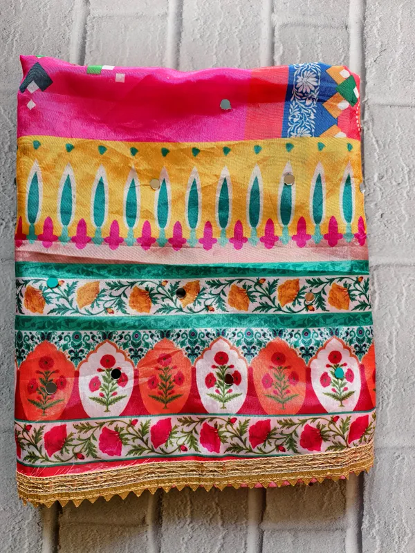 Festive_Mosaic_Print_Dupatta_With_Mirror_Work