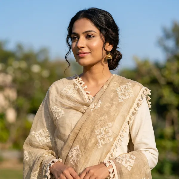 Soft_Beige_Geometric_Pattern_Dupatta_With_Cotton_Thread_Work