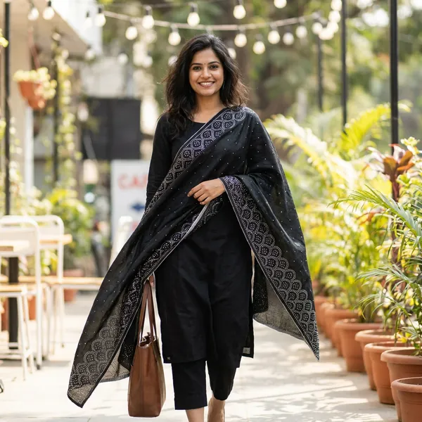 Black_Silvery_Dupatta